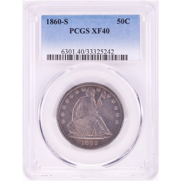 1860-S Seated Liberty Half Dollar Coin PCGS XF40