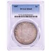 Image 1 : 1887 $1 Morgan Silver Dollar Coin PCGS MS65