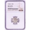 Image 1 : 1945-D Mercury Dime Coin NGC MS64FB