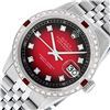 Image 3 : Rolex Men's Stainless Steel Red Vignette Diamond & Ruby Datejust Wristwatch