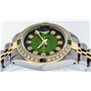 Image 8 : Rolex Ladies Two Tone Green Vignette Diamond Oyster Perpetual Datejust Watch