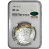 Image 2 : 1881-S $1 Morgan Silver Dollar Coin NGC MS64* Star CAC Amazing Toning