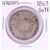Image 1 : 1863 GoYE Mexico 4 Reales Silver Coin