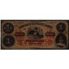 Image 1 : 1862 $1 Lincoln County Bank Wiscasset, ME Obsolete Banknote