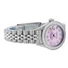 Image 3 : Rolex Ladies Stainless Steel Pink Mother of Pearl Diamond Datejust Wriwatch