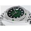 Image 9 : Rolex Mens Stainless Steel Diamond & Emerald Oyster Perpetual Datejust Wristwatch