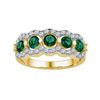 Image 1 : Lab-Created Emerald Fashion Ring 2 Cttw 10kt Yellow Gold