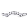 Image 4 : Diamond Solitaire Enhancer Wedding Band 1/2 Cttw 14kt White Gold