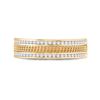 Image 2 : Mens Diamond Wedding Textured Band Ring 1/3 Cttw 14kt Yellow Gold