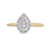 Image 2 : Diamond Teardrop Ring 1/20 Cttw 10kt Yellow Gold