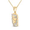 Image 2 : Mens Diamond Jesus Face Charm Pendant 1/3 Cttw 10kt Yellow Gold