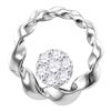 Image 1 : Diamond Circle Cradled Cluster Pendant 1/4 Cttw 10kt White Gold