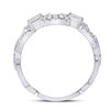 Image 4 : Baguette Diamond Link Band Ring 1/2 Cttw 14kt White Gold