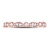 Image 2 : Diamond Marquise Dot Stackable Band Ring 1/6 Cttw 10kt Rose Gold
