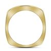 Image 3 : Mens Diamond 3-Row Band Ring 1/2 Cttw 10kt Yellow Gold