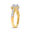 Image 3 : Baguette Diamond Square Ring 3/4 Cttw 14kt Yellow Gold
