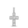 Image 1 : Mens Baguette Diamond Cross Charm Pendant 1-7/8 Cttw 10kt Yellow Gold