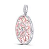 Image 2 : Diamond Circle Pendant 1/2 Cttw 10kt Two-tone Gold