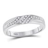 Image 3 : His Hers Diamond Solitaire Matching Wedding Set 3/8 Cttw 10kt White Gold