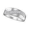 Image 2 : His Hers Diamond Cluster Matching Wedding Set 1/2 Cttw 10kt White Gold