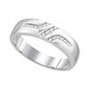 Image 3 : His Hers Diamond Solitaire Matching Wedding Set 1/3 Cttw 10kt White Gold