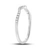 Image 3 : Diamond Contoured Stackable Band Ring 1/5 Cttw 10kt White Gold