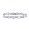 Image 1 : Mens Diamond Link Bracelet 1-3/8 Cttw 10kt White Gold