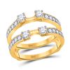 Image 1 : Diamond Wedding Wrap Ring Guard Enhancer 1 Cttw 14kt Yellow Gold