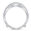 Image 4 : Diamond Wrap Ring Guard Enhancer 5/8 Cttw 14kt White Gold