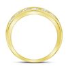 Image 4 : Mens Machine Set Diamond Wedding Channel Band Ring 1-1/2 Cttw 14kt Yellow Gold