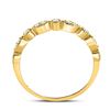 Image 4 : Diamond Marquise Dot Stackable Band Ring 1/6 Cttw 10kt Yellow Gold