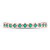 Image 2 : Emerald Square Dot Stackable Band Ring 1/5 Cttw 10kt Rose Gold