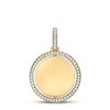 Image 1 : Mens Diamond Picture Memory Charm Pendant 1-3/8 Cttw 10kt Yellow Gold