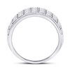 Image 4 : Diamond Triple Row Band Ring 1-1/2 Cttw 10kt White Gold