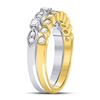 Image 3 : Diamond 2-piece Stackable Band Ring 1/2 Cttw 10kt Two-tone Gold