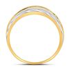 Image 4 : Mens Diamond Wedding Band Ring 1/4 Cttw 10kt Two-tone Gold