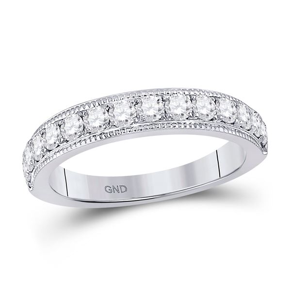 Diamond Wedding Single Row Band 3/4 Cttw 14kt White Gold