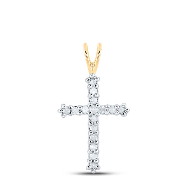 Diamond Cross Pendant 1/4 Cttw 10kt Yellow Gold