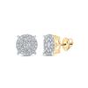 Image 1 : Diamond Fashion Cluster Earrings 1 Cttw 10kt Yellow Gold