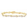 Image 1 : Diamond Cluster Link Bracelet 1/2 Cttw 10kt Yellow Gold