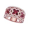 Image 1 : Ruby Diamond Band Ring 2-1/5 Cttw 18kt Rose Gold