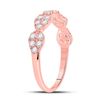 Image 4 : Diamond Teardrop Stackable Band Ring 1/3 Cttw 10kt Rose Gold