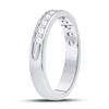 Image 2 : Machine Set Diamond Wedding Channel Band 1/2 Cttw 14kt White Gold