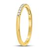 Image 3 : Diamond Single Row Machine-set Wedding Band 1/6 Cttw 14kt Yellow Gold