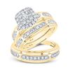 Image 1 : His Hers Diamond Matching Wedding Set 1-1/5 Cttw 10kt Yellow Gold