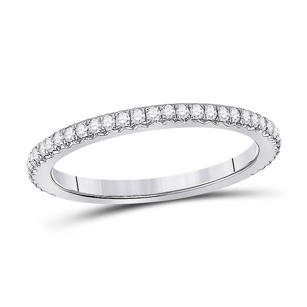 Diamond Eternity Wedding Band 3/8 Cttw 14kt White Gold
