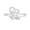 Image 2 : Diamond Dolphin Ring .02 Cttw 10kt White Gold
