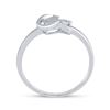 Image 3 : Diamond Dolphin Ring .02 Cttw 10kt White Gold