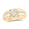 Image 3 : His Hers Diamond Solitaire Matching Wedding Set 1/3 Cttw 10kt Yellow Gold