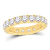 Image 1 : Pave-set Diamond Eternity Wedding Band 3 Cttw 14kt Yellow Gold